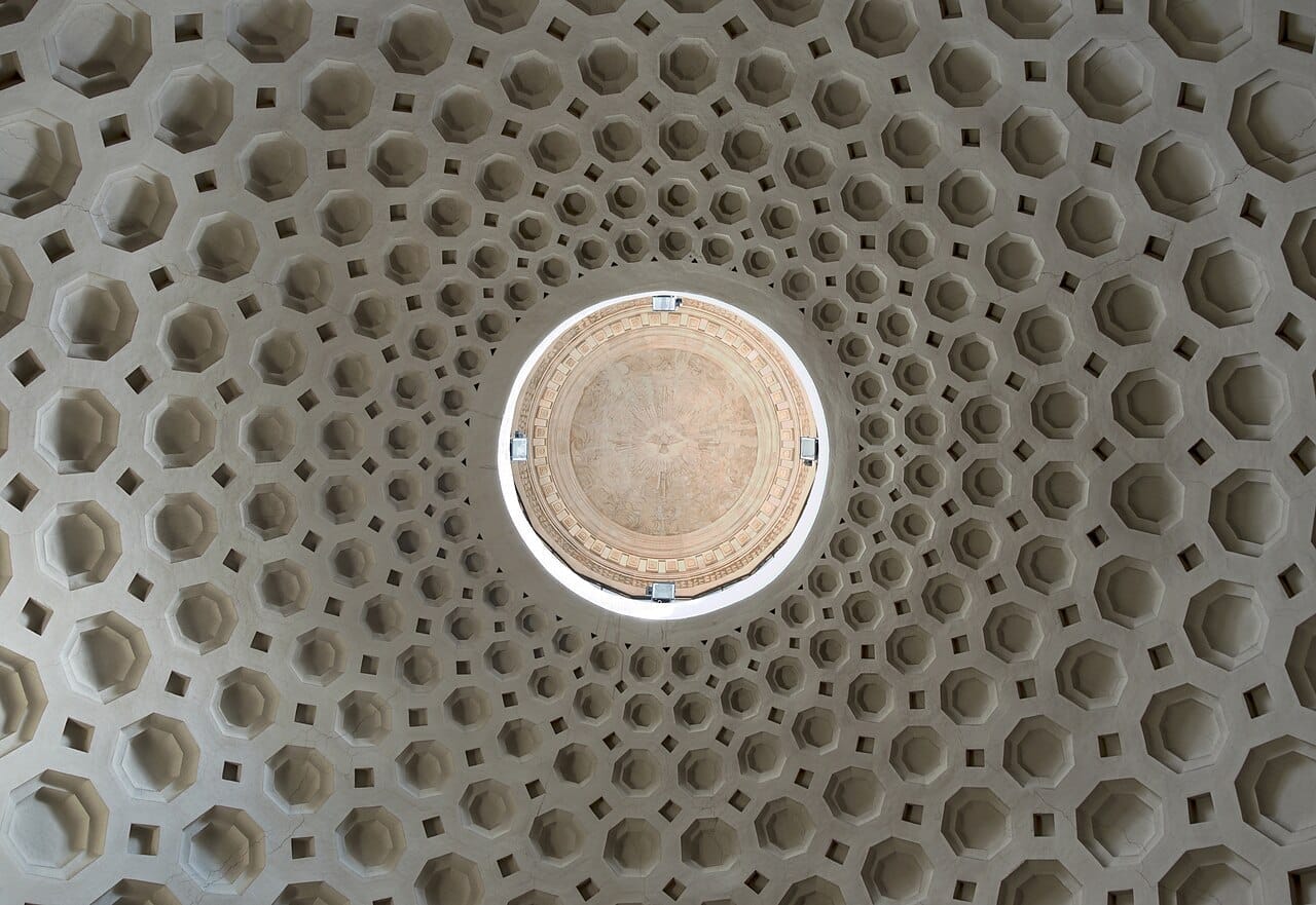 Dome interior of San Bernardo alle Terme in Rome.
