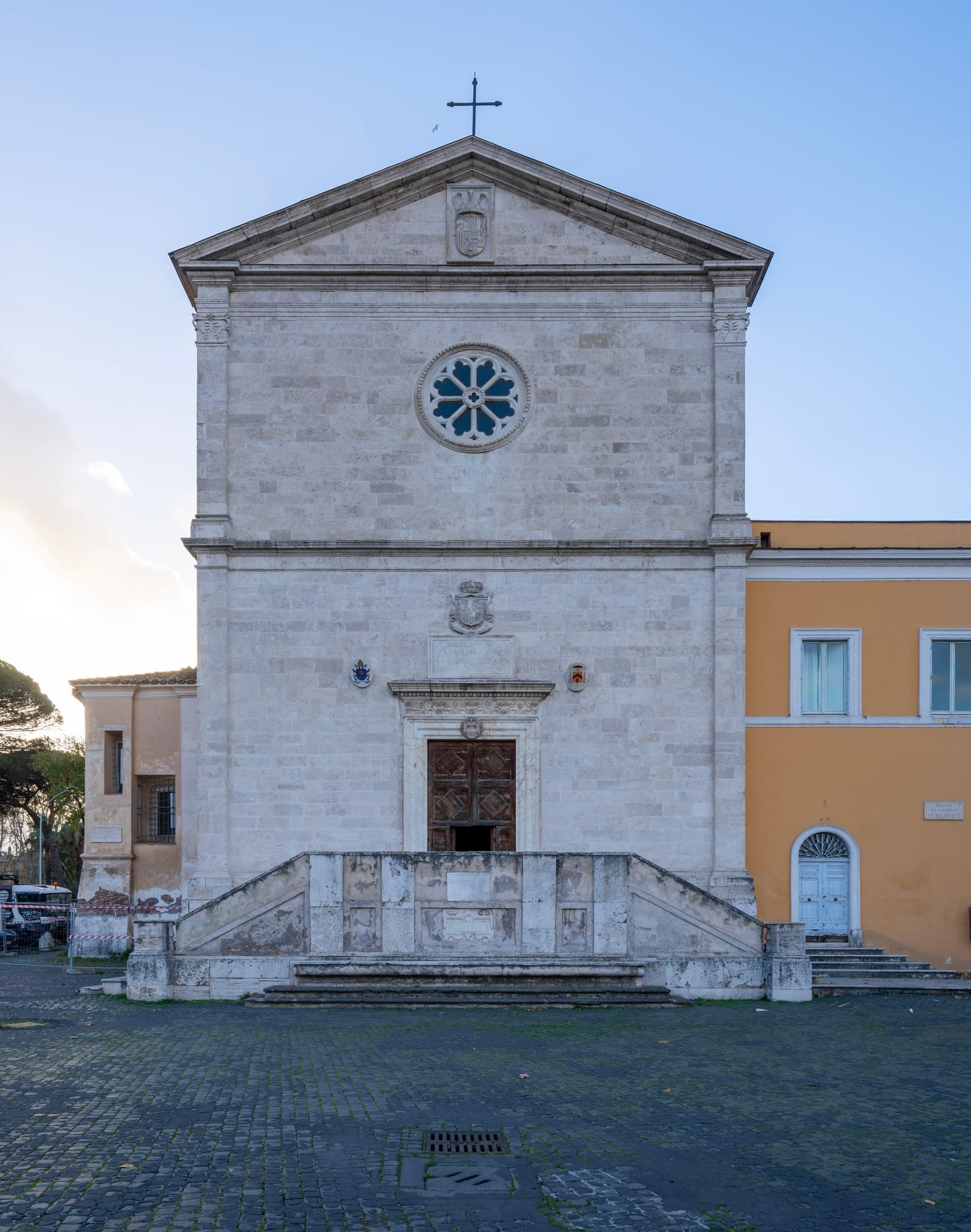 Exterior of San Pietro in Montorio on the Janiculum in Rome.