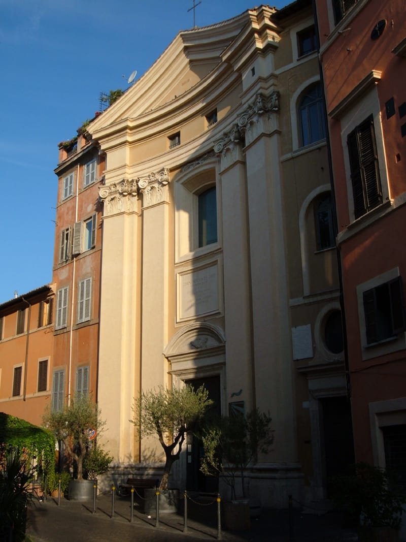 Facade of Santa Dorotea in Trastevere, Rome.