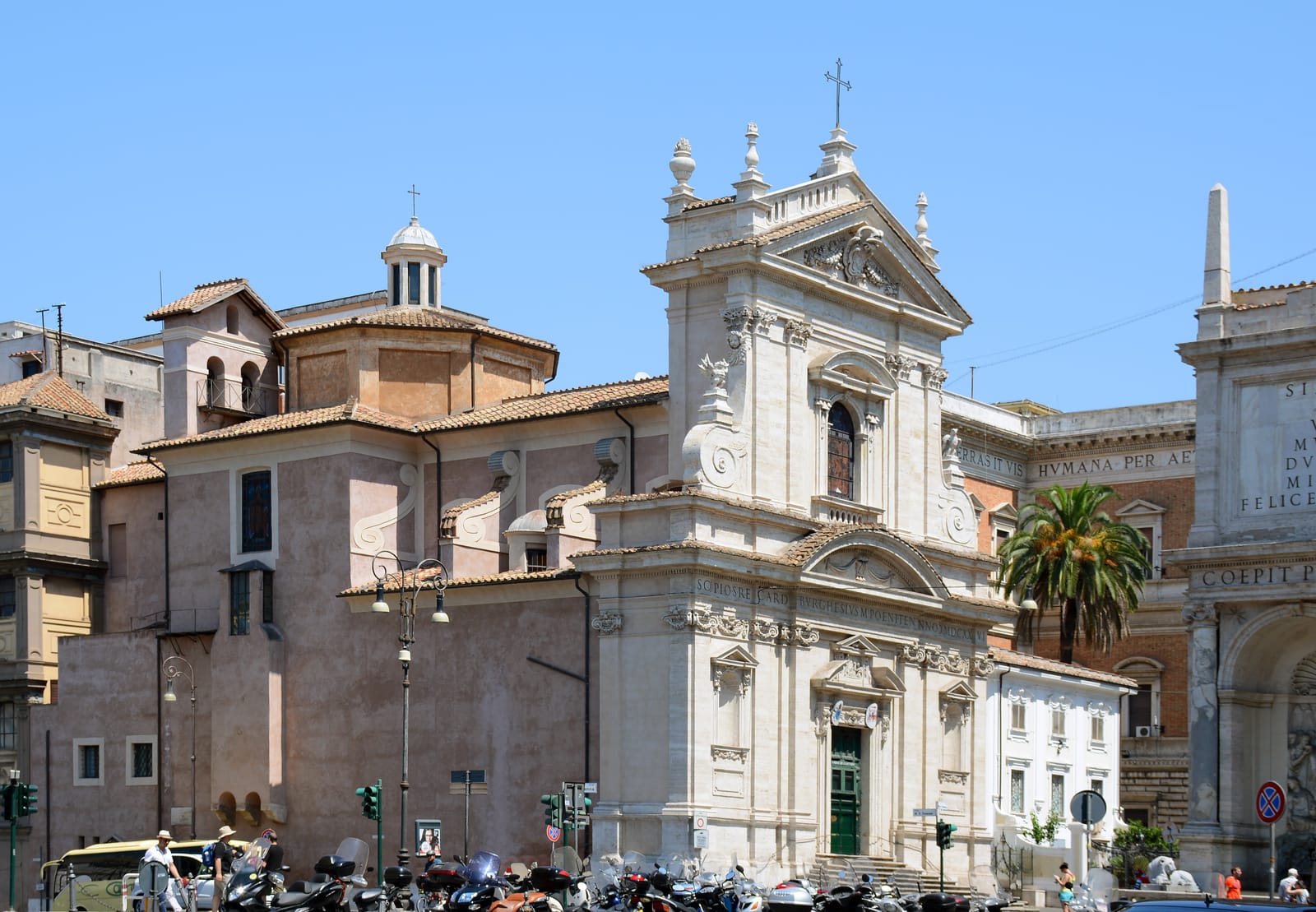 Exterior view of Santa Maria della Vittoria in Rome.